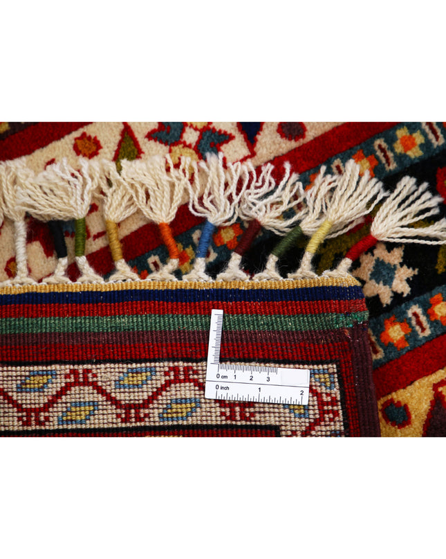 Shaal 4' 3" X 6' 4" Hand Knotted Wool Rug 4' 3" X 6' 4" (130 X 193) / Multi / Wool