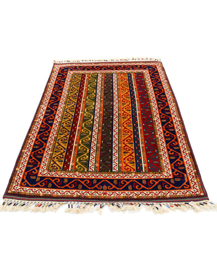 Shaal 4' 5" X 6' 3" Hand Knotted Wool Rug 4' 5" X 6' 3" (135 X 191) / Multi / Wool