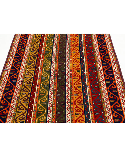 Shaal 4' 5" X 6' 3" Hand Knotted Wool Rug 4' 5" X 6' 3" (135 X 191) / Multi / Wool