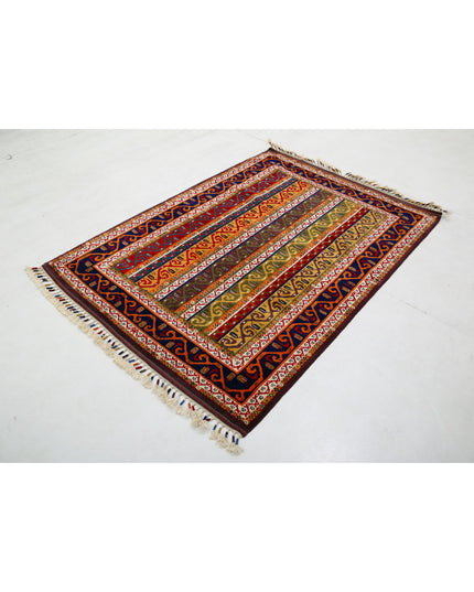 Shaal 4' 6" X 6' 4" Hand Knotted Wool Rug 4' 6" X 6' 4" (137 X 193) / Multi / Wool