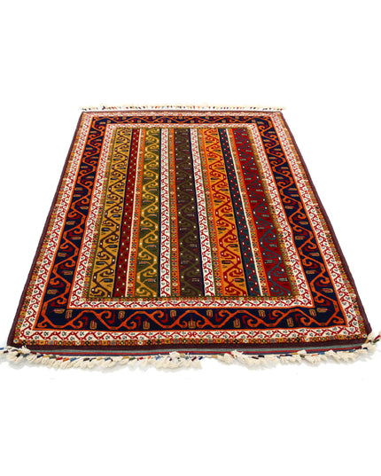 Shaal 4' 6" X 6' 4" Hand Knotted Wool Rug 4' 6" X 6' 4" (137 X 193) / Multi / Wool