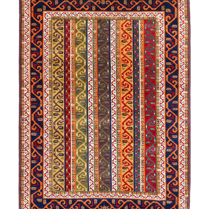Shaal 4' 6" X 6' 4" Hand Knotted Wool Rug 4' 6" X 6' 4" (137 X 193) / Multi / Wool