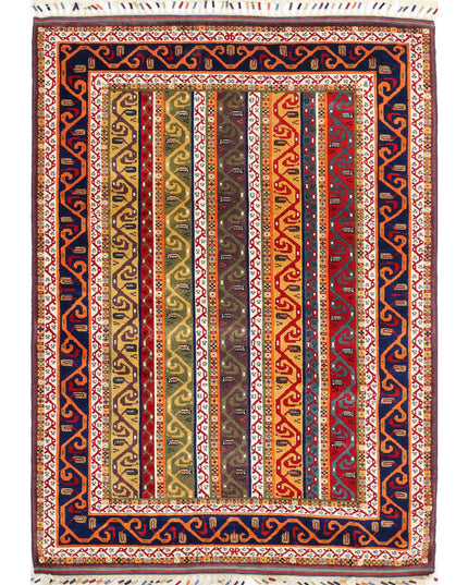 Shaal 4' 6" X 6' 4" Hand Knotted Wool Rug 4' 6" X 6' 4" (137 X 193) / Multi / Wool