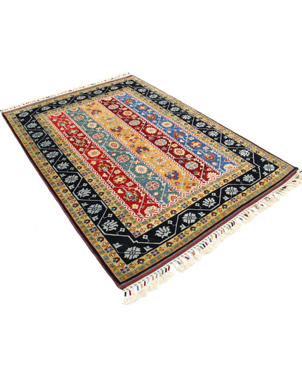 Shaal 5' 1" X 6' 11" Hand Knotted Wool Rug 5' 1" X 6' 11" (155 X 211) / Multi / Wool