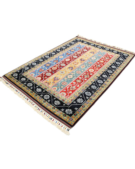 Shaal 5' 1" X 6' 11" Hand Knotted Wool Rug 5' 1" X 6' 11" (155 X 211) / Multi / Wool