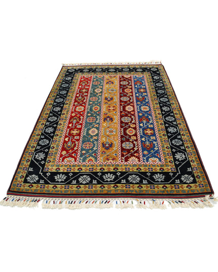 Shaal 5' 1" X 6' 11" Hand Knotted Wool Rug 5' 1" X 6' 11" (155 X 211) / Multi / Wool