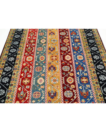 Shaal 5' 1" X 6' 11" Hand Knotted Wool Rug 5' 1" X 6' 11" (155 X 211) / Multi / Wool