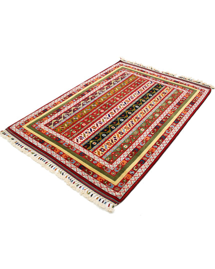 Shaal 4' 5" X 6' 2" Hand Knotted Wool Rug 4' 5" X 6' 2" (135 X 188) / Multi / Wool