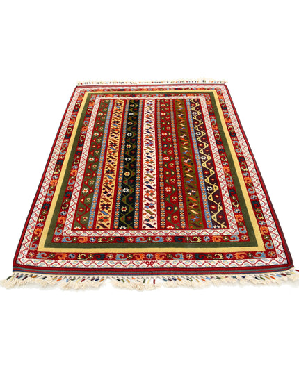 Shaal 4' 5" X 6' 2" Hand Knotted Wool Rug 4' 5" X 6' 2" (135 X 188) / Multi / Wool