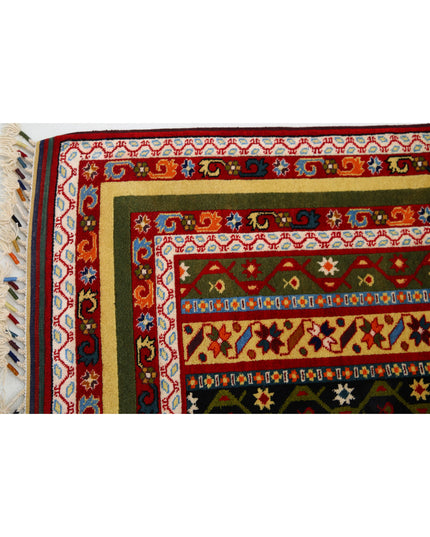 Shaal 4' 5" X 6' 2" Hand Knotted Wool Rug 4' 5" X 6' 2" (135 X 188) / Multi / Wool