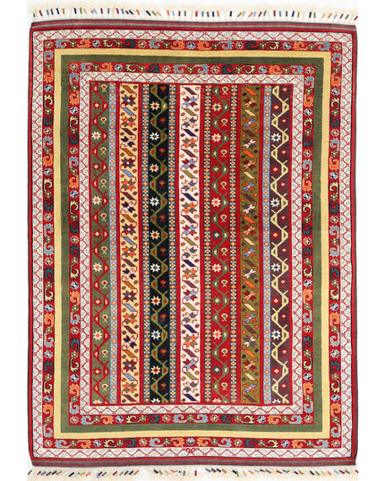 Shaal 4' 5" X 6' 2" Hand Knotted Wool Rug 4' 5" X 6' 2" (135 X 188) / Multi / Wool