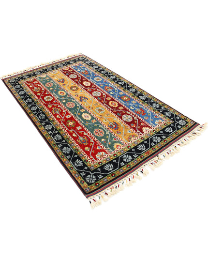Shaal 4' 1" X 6' 6" Hand Knotted Wool Rug 4' 1" X 6' 6" (124 X 198) / Multi / Wool