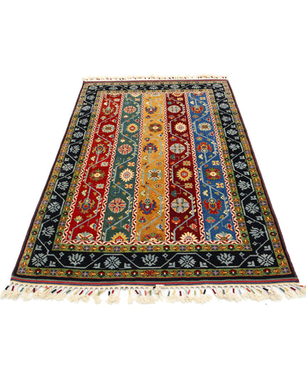 Shaal 4' 1" X 6' 6" Hand Knotted Wool Rug 4' 1" X 6' 6" (124 X 198) / Multi / Wool