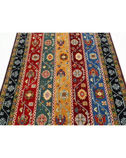 Shaal 4' 1" X 6' 6" Hand Knotted Wool Rug 4' 1" X 6' 6" (124 X 198) / Multi / Wool
