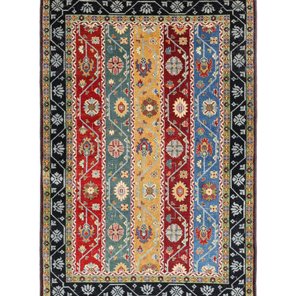 Shaal 4' 1" X 6' 6" Hand Knotted Wool Rug 4' 1" X 6' 6" (124 X 198) / Multi / Wool
