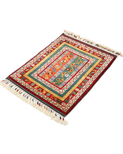 Shaal 2' 1" X 2' 8" Hand Knotted Wool Rug 2' 1" X 2' 8" (63 X 81) / Multi / Wool