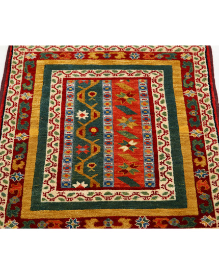 Shaal 2' 1" X 2' 8" Hand Knotted Wool Rug 2' 1" X 2' 8" (63 X 81) / Multi / Wool