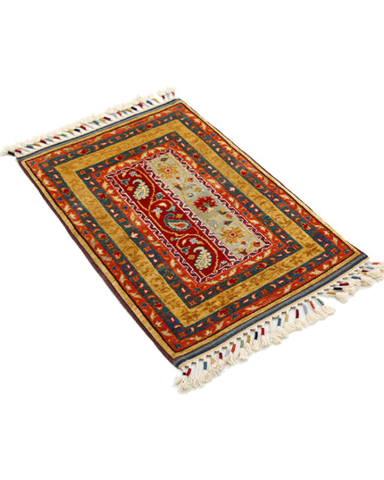 Shaal 2' 1" X 3' 1" Hand Knotted Wool Rug 2' 1" X 3' 1" (63 X 94) / Multi / Wool