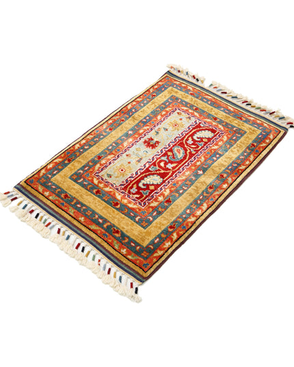 Shaal 2' 1" X 3' 1" Hand Knotted Wool Rug 2' 1" X 3' 1" (63 X 94) / Multi / Wool