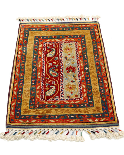 Shaal 2' 1" X 3' 1" Hand Knotted Wool Rug 2' 1" X 3' 1" (63 X 94) / Multi / Wool