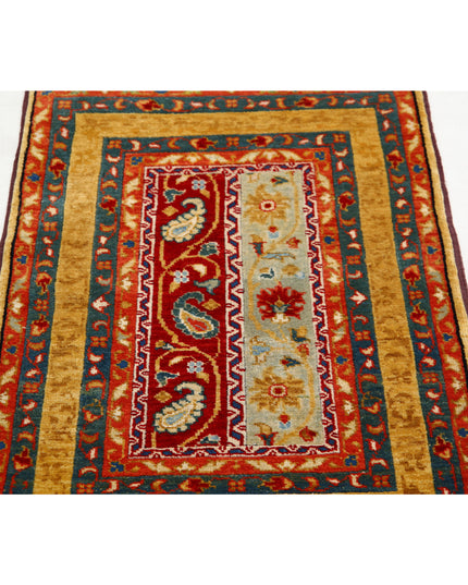 Shaal 2' 1" X 3' 1" Hand Knotted Wool Rug 2' 1" X 3' 1" (63 X 94) / Multi / Wool