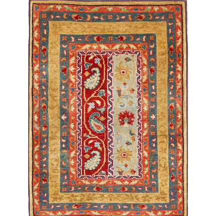 Shaal 2' 1" X 3' 1" Hand Knotted Wool Rug 2' 1" X 3' 1" (63 X 94) / Multi / Wool