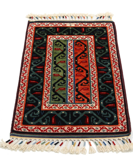 Shaal 2' 0" X 3' 1" Hand Knotted Wool Rug 2' 0" X 3' 1" (61 X 94) / Multi / Wool