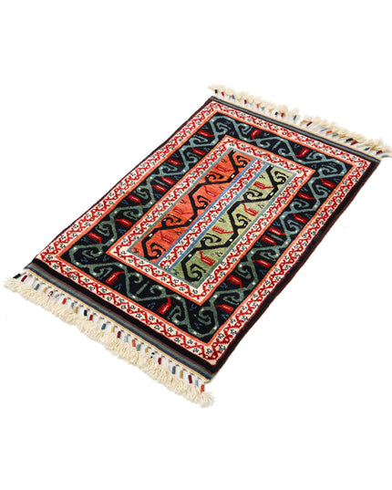 Shaal 2' 1" X 3' 1" Hand Knotted Wool Rug 2' 1" X 3' 1" (63 X 94) / Multi / Wool