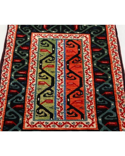 Shaal 2' 1" X 3' 1" Hand Knotted Wool Rug 2' 1" X 3' 1" (63 X 94) / Multi / Wool