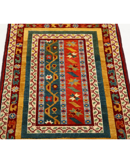 Shaal 2' 0" X 3' 2" Hand Knotted Wool Rug 2' 0" X 3' 2" (61 X 97) / Multi / Wool