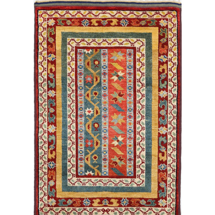Shaal 2' 0" X 3' 2" Hand Knotted Wool Rug 2' 0" X 3' 2" (61 X 97) / Multi / Wool