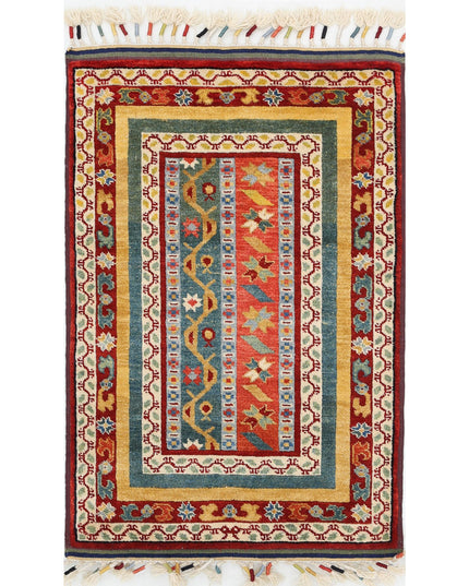 Shaal 2' 0" X 3' 2" Hand Knotted Wool Rug 2' 0" X 3' 2" (61 X 97) / Multi / Wool