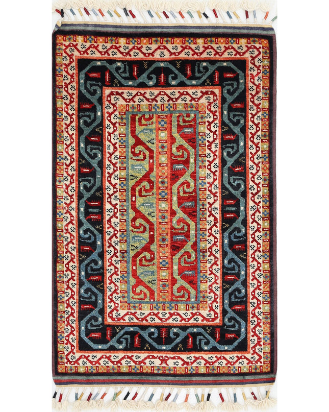 Shaal 2' 0" X 3' 4" Hand Knotted Wool Rug 2' 0" X 3' 4" (61 X 101) / Multi / Wool