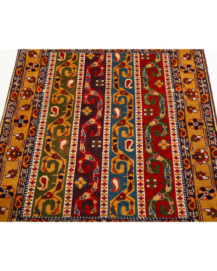 Shaal 3' 2" X 4' 1" Hand Knotted Wool Rug 3' 2" X 4' 1" (97 X 124) / Multi / Wool