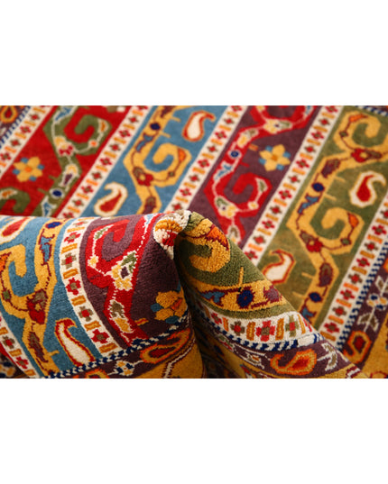 Shaal 3' 2" X 4' 1" Hand Knotted Wool Rug 3' 2" X 4' 1" (97 X 124) / Multi / Wool