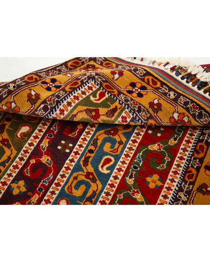 Shaal 3' 2" X 4' 1" Hand Knotted Wool Rug 3' 2" X 4' 1" (97 X 124) / Multi / Wool