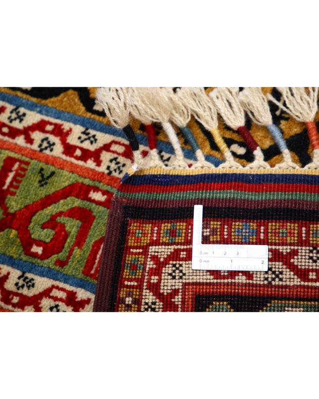 Shaal 3' 2" X 4' 5" Hand Knotted Wool Rug 3' 2" X 4' 5" (97 X 135) / Multi / Wool