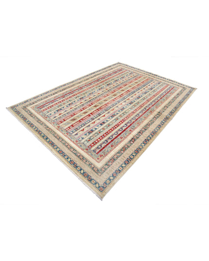 Shaal 6' 9" X 9' 7" Hand Knotted Wool Rug 6' 9" X 9' 7" (206 X 292) / Multi / Wool