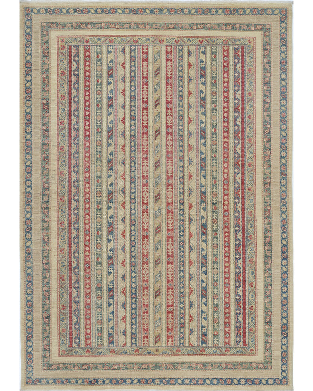 Shaal 6' 9" X 9' 7" Hand Knotted Wool Rug 6' 9" X 9' 7" (206 X 292) / Multi / Wool