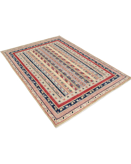 Shaal 4' 10" X 6' 7" Hand Knotted Wool Rug 4' 10" X 6' 7" (147 X 201) / Multi / Wool