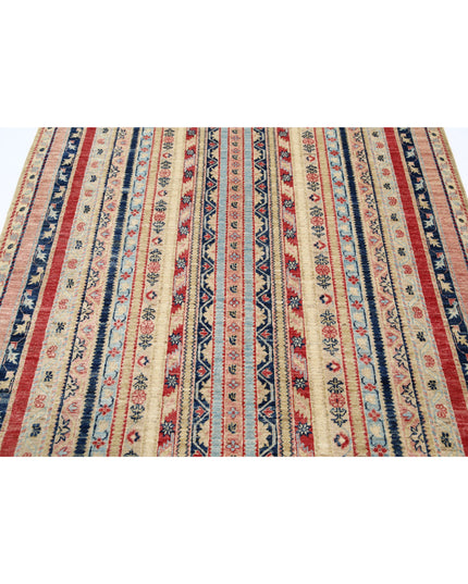 Shaal 4' 10" X 6' 7" Hand Knotted Wool Rug 4' 10" X 6' 7" (147 X 201) / Multi / Wool
