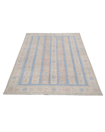 Shaal 4' 9" X 6' 0" Hand Knotted Wool Rug 4' 9" X 6' 0" (145 X 183) / Multi / Wool