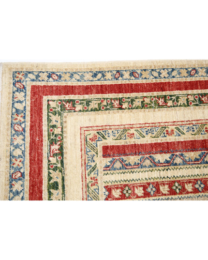 Shaal 4' 10" X 6' 6" Hand Knotted Wool Rug 4' 10" X 6' 6" (147 X 198) / Ivory / Wool