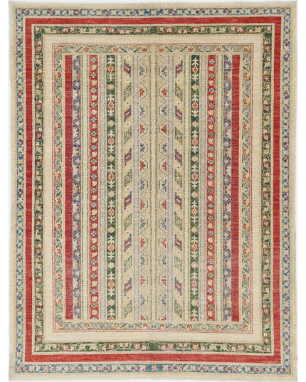 Shaal 4' 10" X 6' 6" Hand Knotted Wool Rug 4' 10" X 6' 6" (147 X 198) / Ivory / Wool