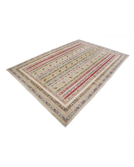 Shaal 6' 9" X 9' 9" Hand Knotted Wool Rug 6' 9" X 9' 9" (206 X 297) / Multi / Wool