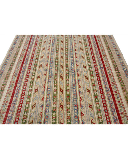 Shaal 6' 9" X 9' 9" Hand Knotted Wool Rug 6' 9" X 9' 9" (206 X 297) / Multi / Wool