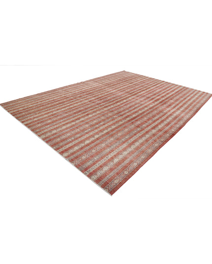 Shaal 9' 10" X 13' 7" Hand Knotted Wool Rug 9' 10" X 13' 7" (300 X 414) / Red / Wool