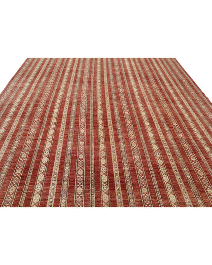 Shaal 9' 10" X 13' 7" Hand Knotted Wool Rug 9' 10" X 13' 7" (300 X 414) / Red / Wool