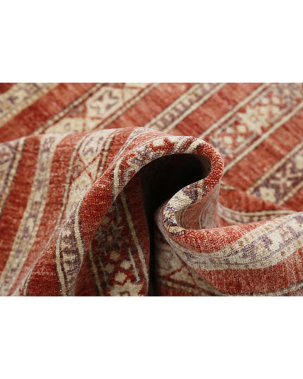 Shaal 9' 10" X 13' 7" Hand Knotted Wool Rug 9' 10" X 13' 7" (300 X 414) / Red / Wool