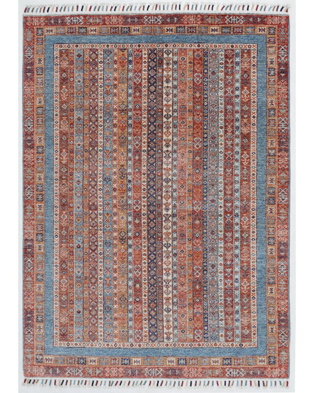 Shaal 4' 9" X 6' 8" Hand Knotted Wool Rug 4' 9" X 6' 8" (145 X 203) / Multi / Wool